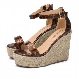 Dam Leopard Print Espadrille Platform Sandaler