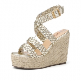 Damflätrem Espadrille Slingback Plattformsandaler