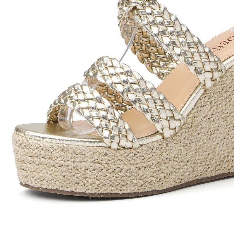 Damflätrem Espadrille Slingback Plattformsandaler