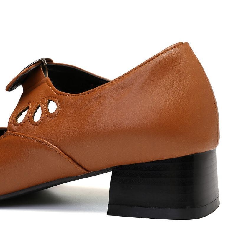 Damkläder Retro Hollow Out Low Heel Pumps