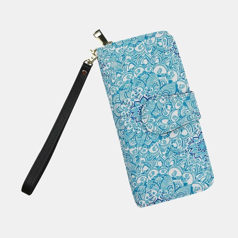 Dam Canvas Bohemian Style Printing Long Clutch Plånbok