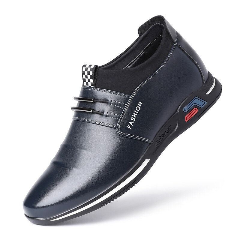 Herr Äkta Läder Andas Mjuk Sula Slip On Bekväma Business Casual Skor