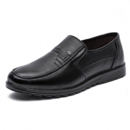 Herr Äkta Läder Slip On Casual Business Skor