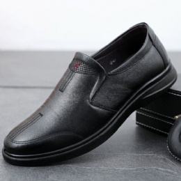 Herr Äkta Läder Slip On Casual Business Skor