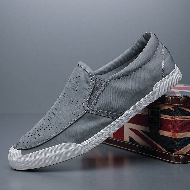 Herr Andas Is Silke Mjuk Bekväm Sula Solid Slip On Casual Court Skor