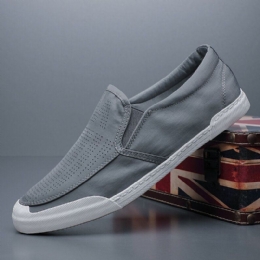 Herr Andas Is Silke Mjuk Bekväm Sula Solid Slip On Casual Court Skor