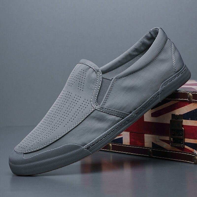 Herr Andas Is Silke Mjuk Bekväm Sula Solid Slip On Casual Court Skor