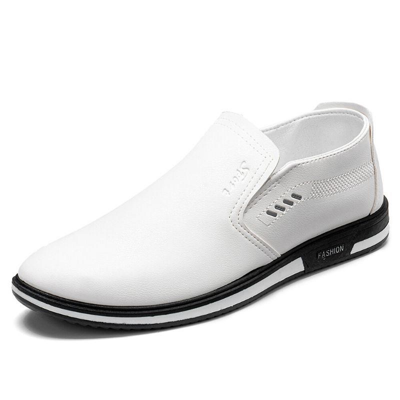 Herr Andas Slip On Pu Läder Loafers Casual Business Skor