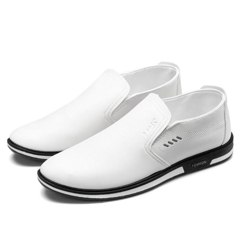 Herr Andas Slip On Pu Läder Loafers Casual Business Skor