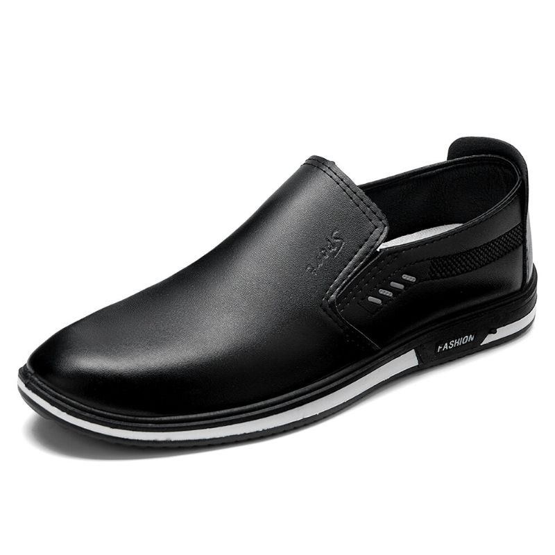 Herr Andas Slip On Pu Läder Loafers Casual Business Skor