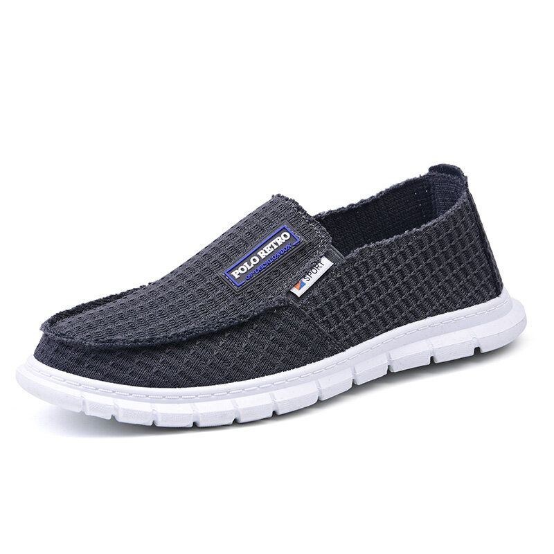 Herr Andas Tyg Mjuk Botten Lätt Slip On Comfy Working Casual Loafers Skor