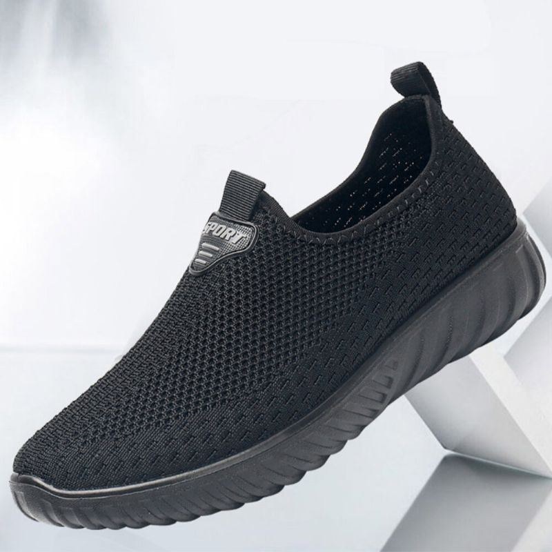 Herr Andningsbart Tyg Halkfri Bekväm Sula Slip On Gamla Peking Casual Skor