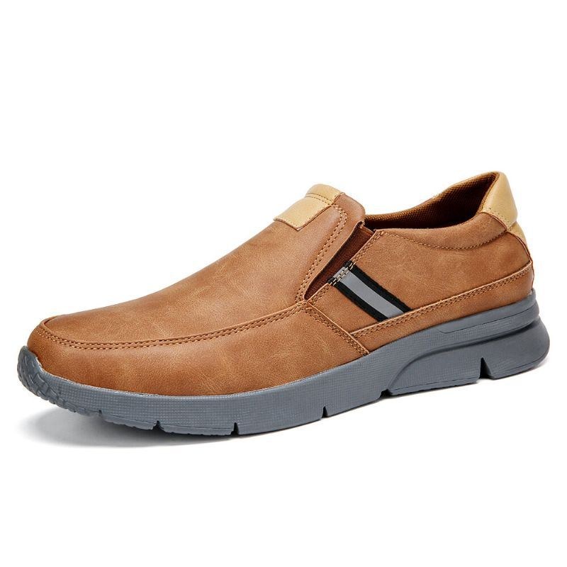 Herr Bekväm Mikrofiberläder Slip-on Business Casual Skor