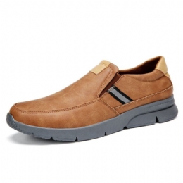 Herr Bekväm Mikrofiberläder Slip-on Business Casual Skor