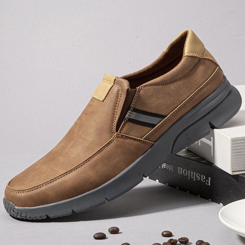 Herr Bekväm Mikrofiberläder Slip-on Business Casual Skor