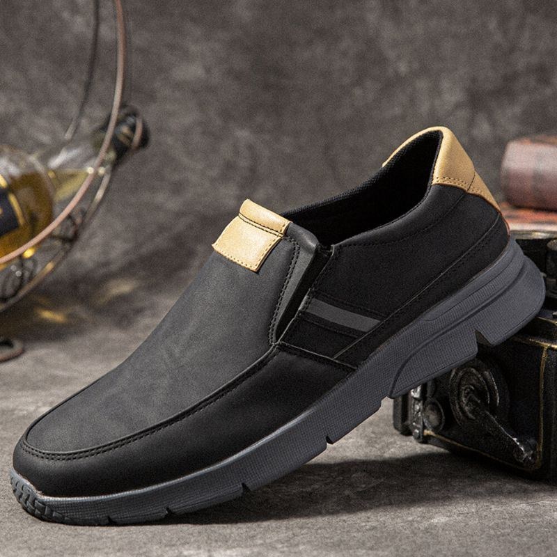 Herr Bekväm Mikrofiberläder Slip-on Business Casual Skor