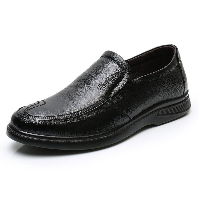 Herr Business Slip On Casual Daily Äkta Läderskor