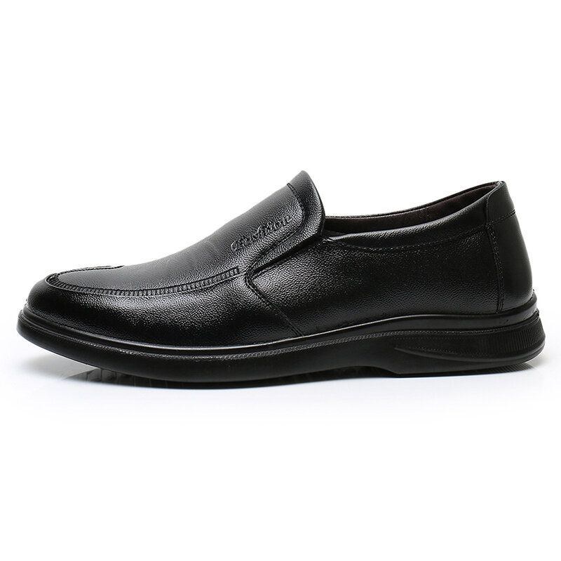 Herr Business Slip On Casual Daily Äkta Läderskor