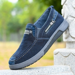 Herr Canvas Andas Mjuk Sula Bekväm Slip On Gamla Peking Casual Clothing Skor