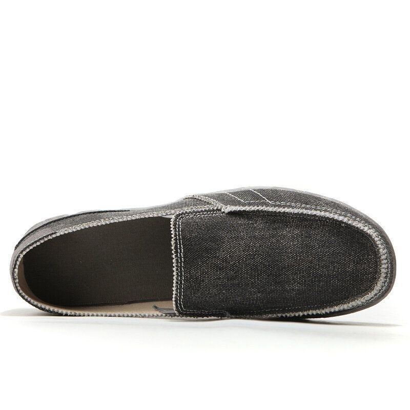 Herr Canvas Andas Mjuk Sula Bekväma Slip On Casual Skor