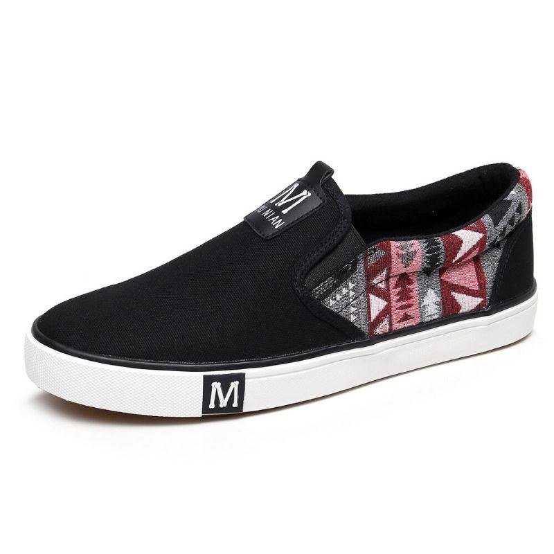 Herr Canvas Andas Slip On Halkfria Mjuka Casual Court-skor