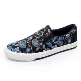 Herr Canvas Andas Slip On Mjukt Mönster Casual Court Skor