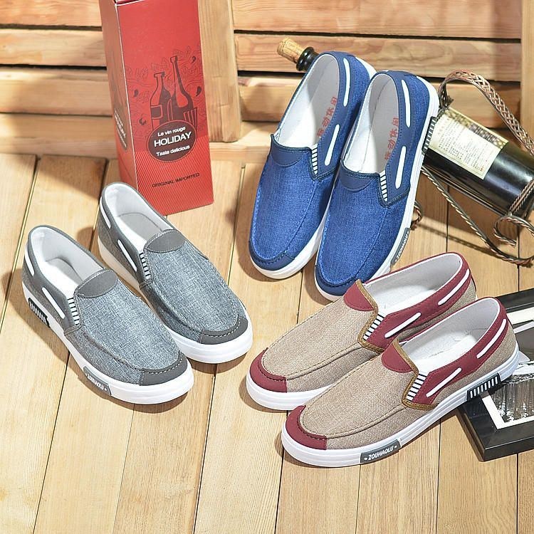 Herr Canvas Casual Mjuk Bekväm Daily Business Loafers