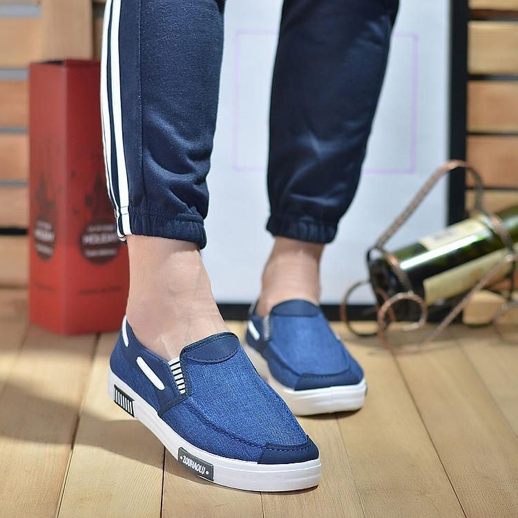 Herr Canvas Casual Mjuk Bekväm Daily Business Loafers