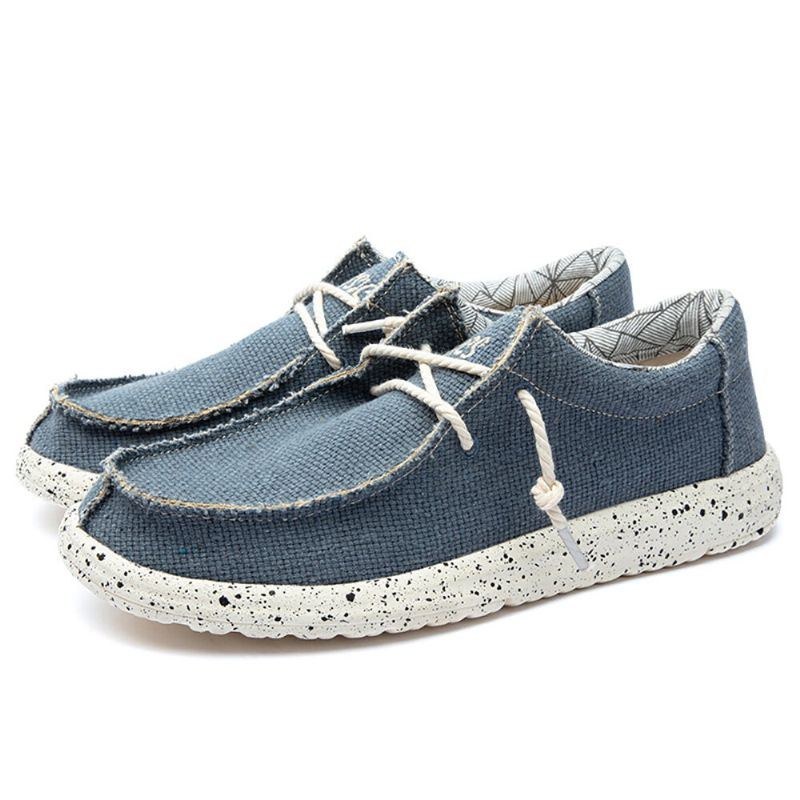 Herr Canvas Casual Weave Mjuk Sula Walking Loafers