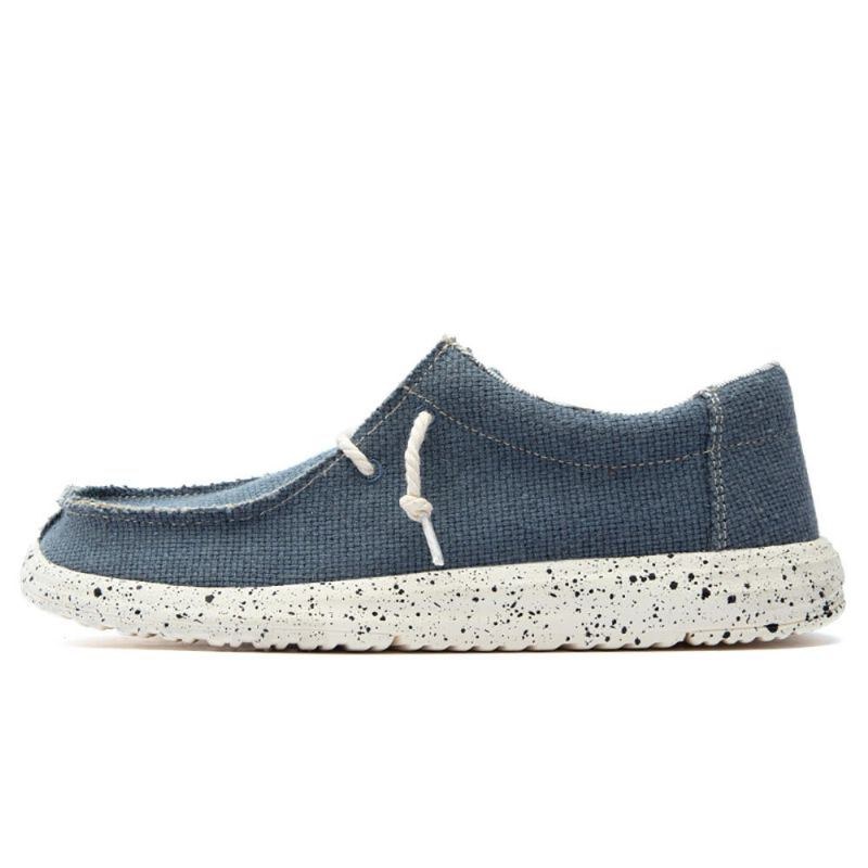 Herr Canvas Casual Weave Mjuk Sula Walking Loafers