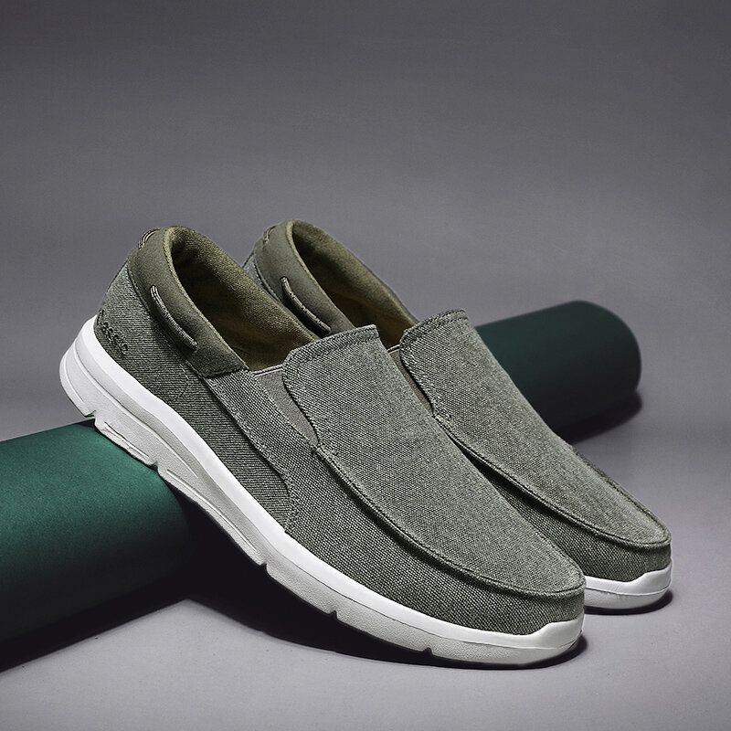 Herr Canvas Lätta Bärbara Slip On Casual Skor