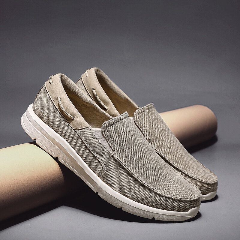 Herr Canvas Lätta Bärbara Slip On Casual Skor