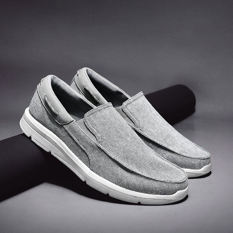 Herr Canvas Lätta Bärbara Slip On Casual Skor