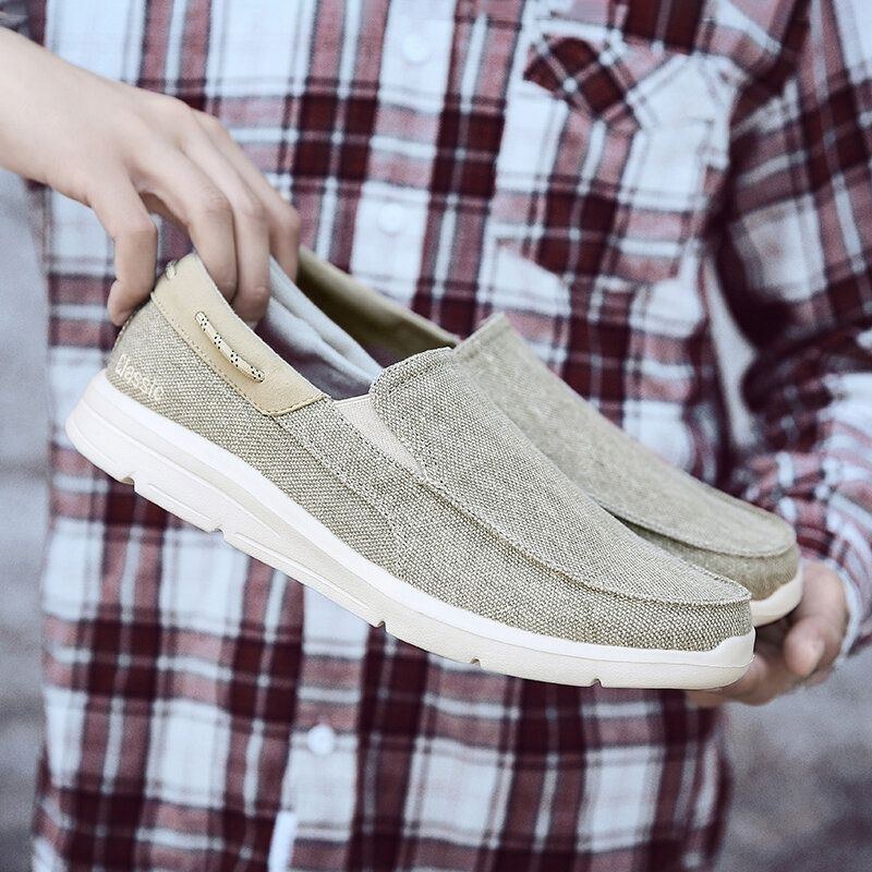 Herr Canvas Lätta Bärbara Slip On Casual Skor