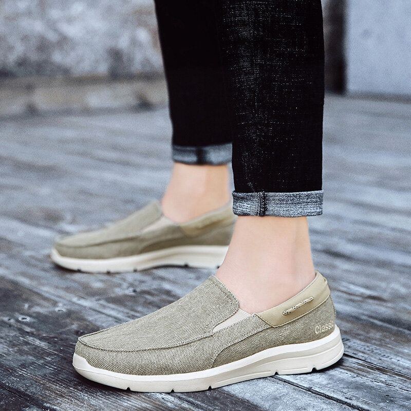 Herr Canvas Lätta Bärbara Slip On Casual Skor