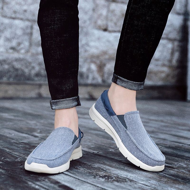 Herr Canvas Lätta Bärbara Slip On Casual Skor