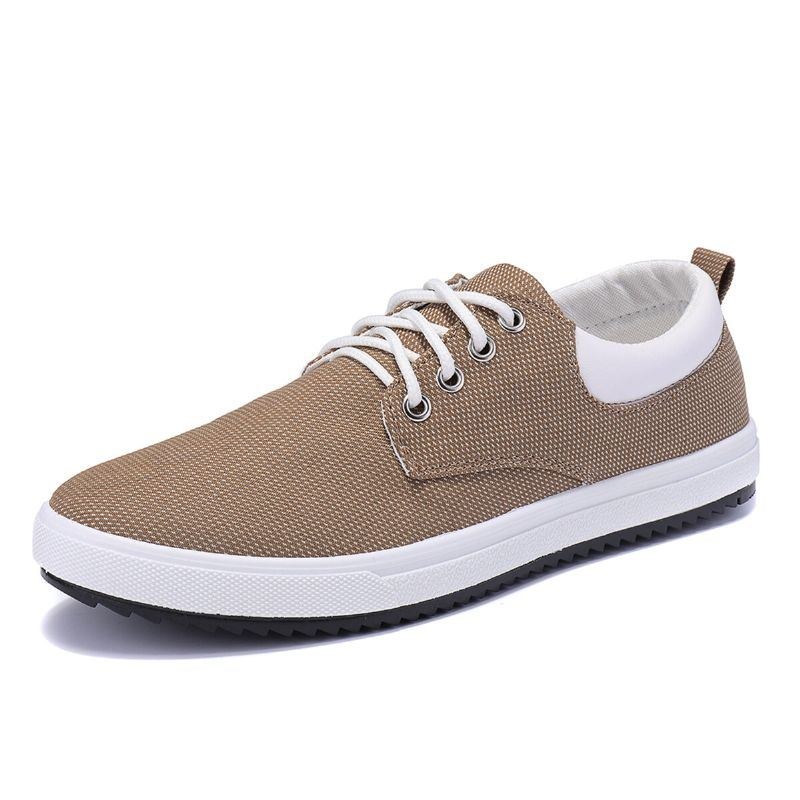 Herr Casual Canvas Loafers Snörning Driving Walking Flats