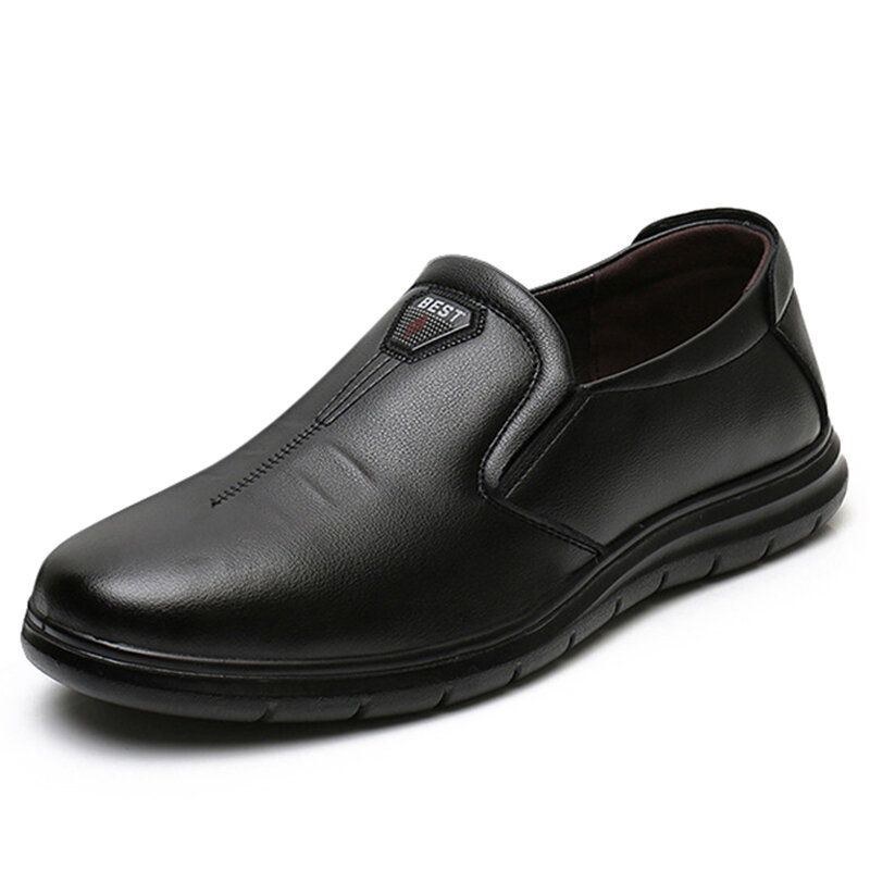 Herr Casual Slip On Andas Business Skor I Äkta Läder