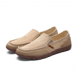 Herr Casual Slip On Flat Shoes Mode Rund Toe Bekväma Sneakers