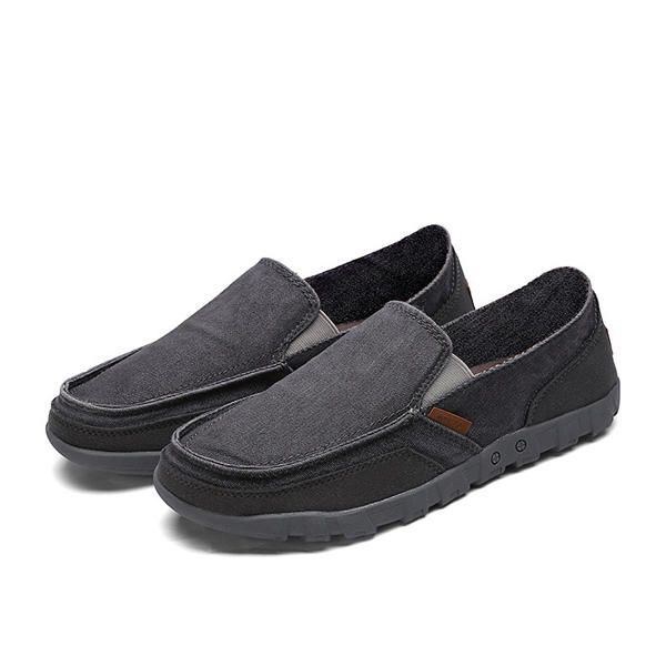 Herr Casual Slip On Flat Shoes Mode Rund Toe Bekväma Sneakers