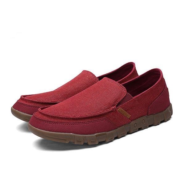 Herr Casual Slip On Flat Shoes Mode Rund Toe Bekväma Sneakers