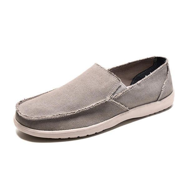 Herr Fritid Platta Skor Slip On Casual Skor Soft Sole Sneakers