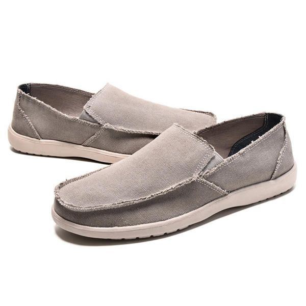 Herr Fritid Platta Skor Slip On Casual Skor Soft Sole Sneakers