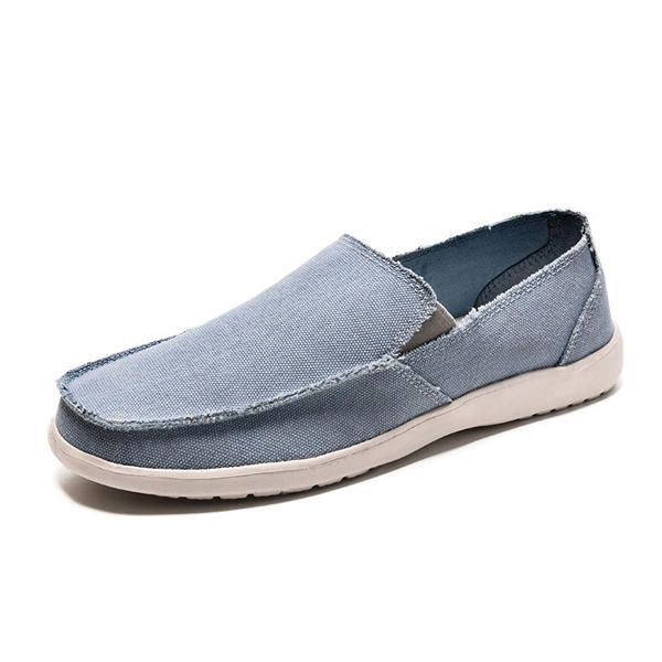 Herr Fritid Platta Skor Slip On Casual Skor Soft Sole Sneakers