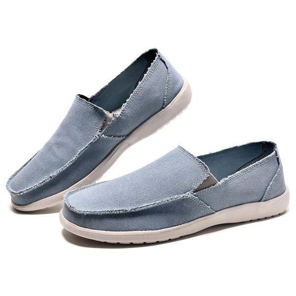 Herr Fritid Platta Skor Slip On Casual Skor Soft Sole Sneakers