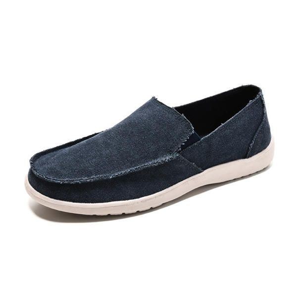 Herr Fritid Platta Skor Slip On Casual Skor Soft Sole Sneakers