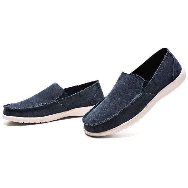 Herr Fritid Platta Skor Slip On Casual Skor Soft Sole Sneakers