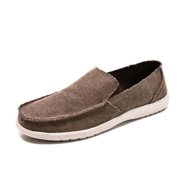 Herr Fritid Platta Skor Slip On Casual Skor Soft Sole Sneakers