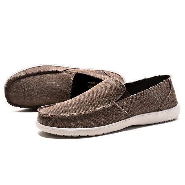 Herr Fritid Platta Skor Slip On Casual Skor Soft Sole Sneakers