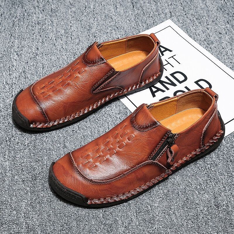 Herr Handsömmar Vävd Detalj Bekväma Halkfria Casual Flats